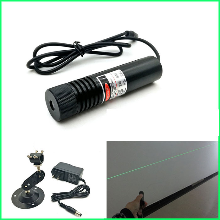 532nm 30mw Green Laser Module Line With power supply laser module holder Line Positioning Lamp - Click Image to Close